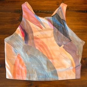 Athleta half shirt with built in bra Medium